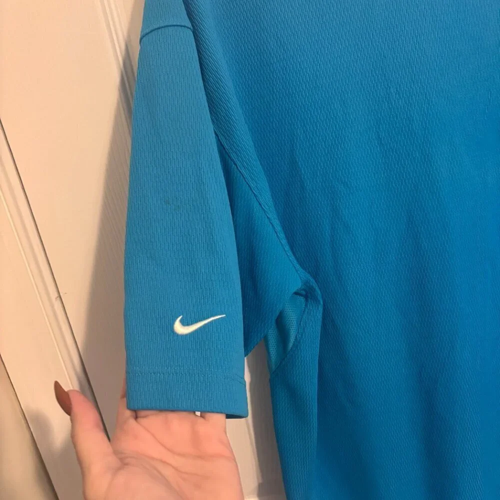 Nike Golf Fit-Dry Polo Shirt Mens XL Extra Large Blue Short Sleeve 208470-418